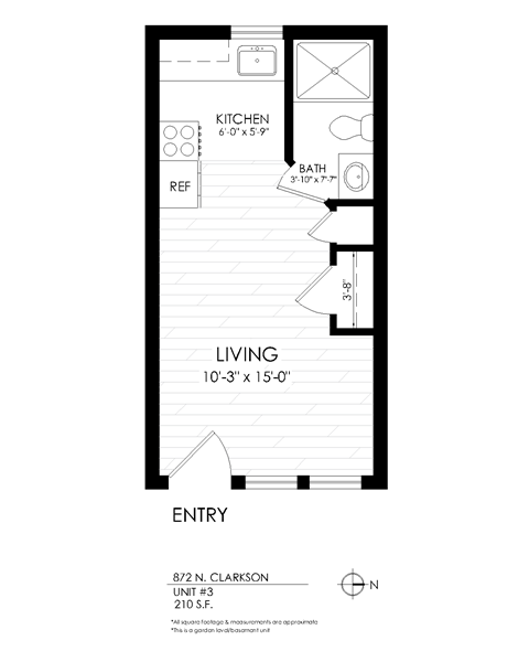 Studio floorplan